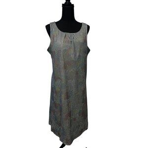 PRANA SKYPATH DRESS BUILD IN BRA FLARE STRETCH TWIST OPEN BACK MID LENGTH BEACH